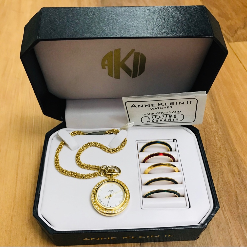 Anne Klein watch necklace